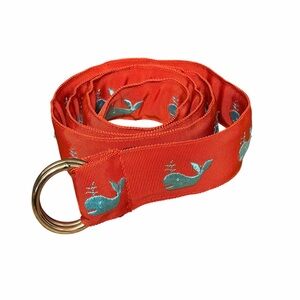 Nautical Orange Whale Belt